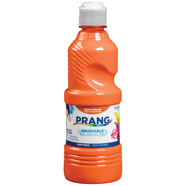 Prang Washable Liquid Tempera Paint (473 ml clear bottle) Orange image