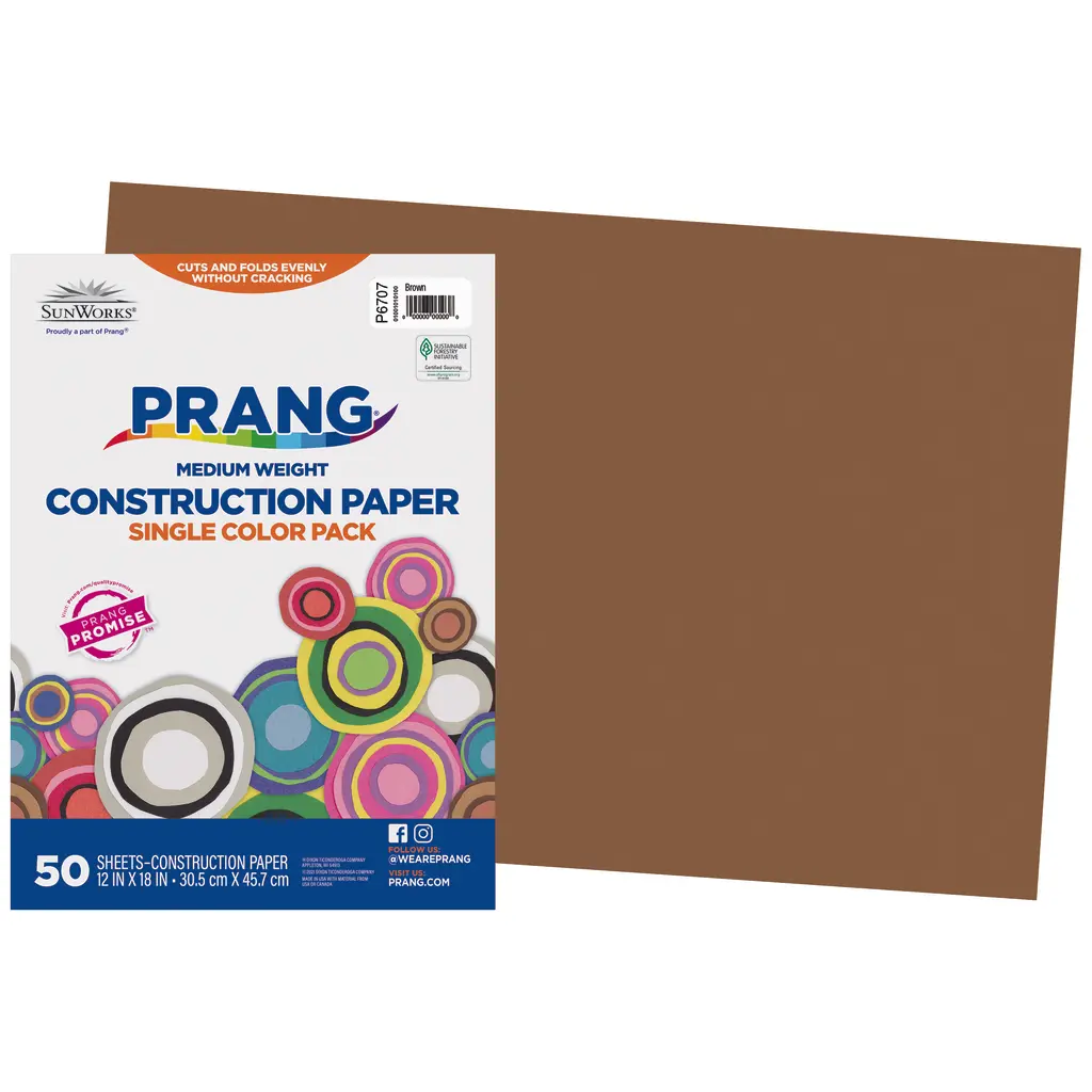Prang Brown Construction Paper (12