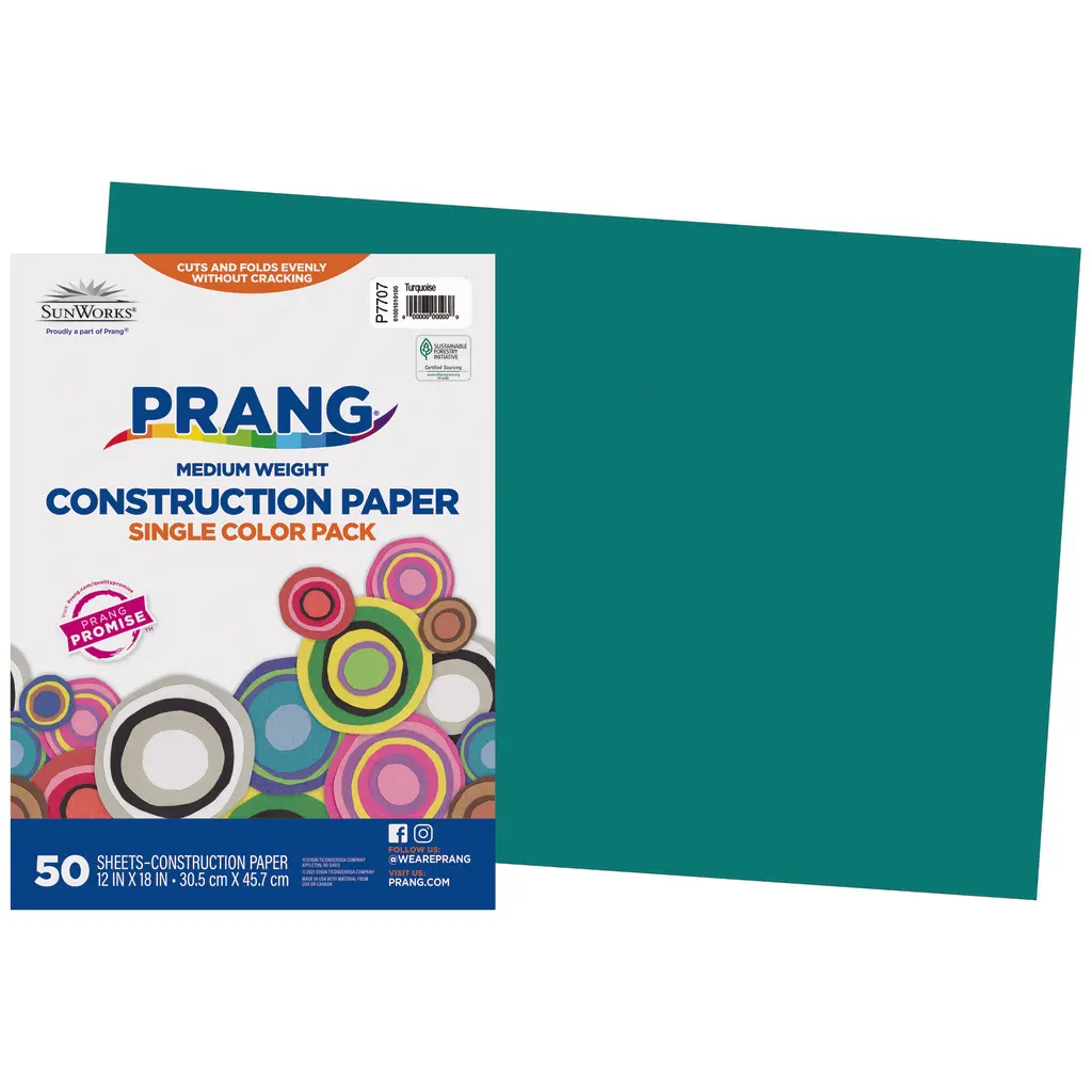 Prang Turquoise Construction Paper (12