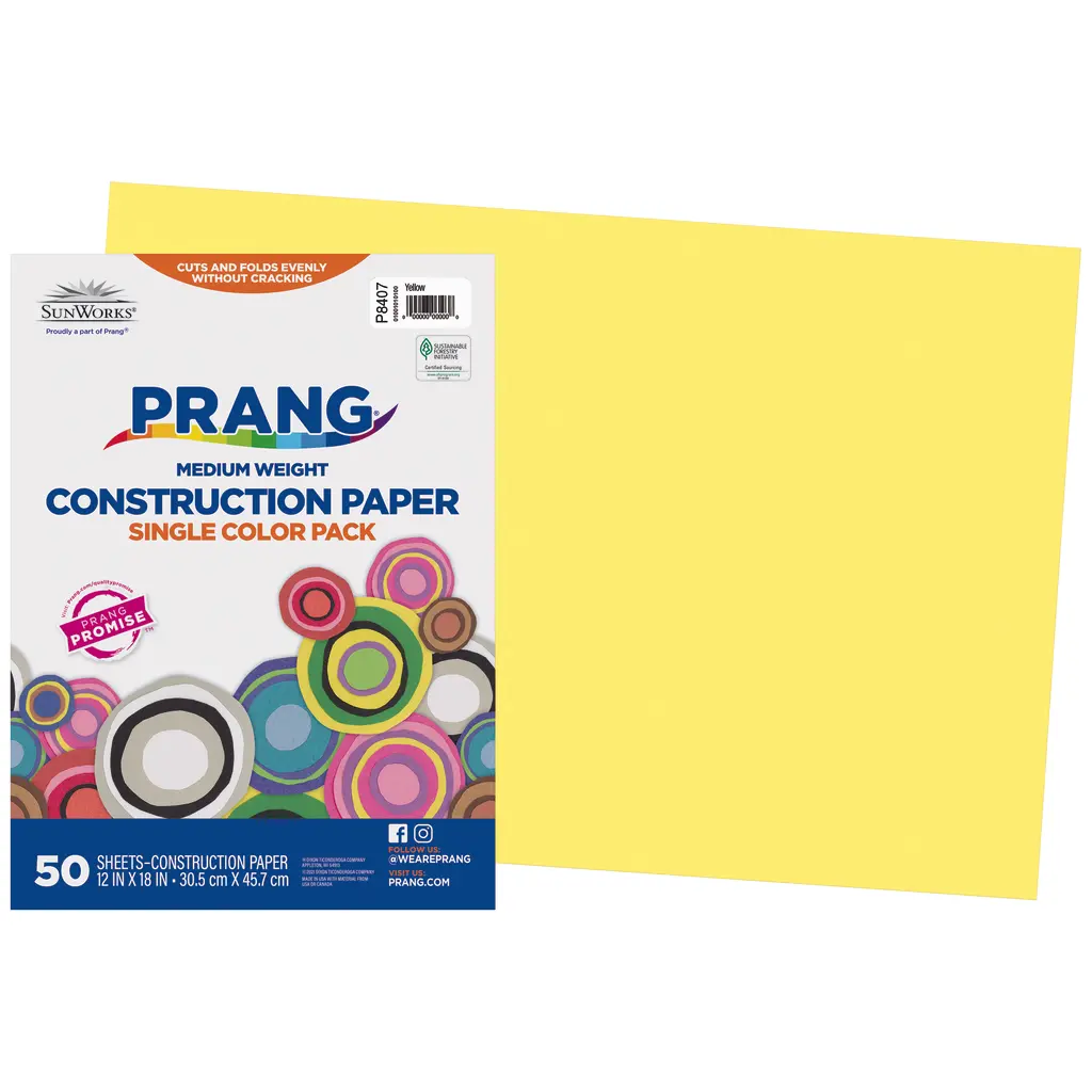 Prang Yellow Construction Paper (12