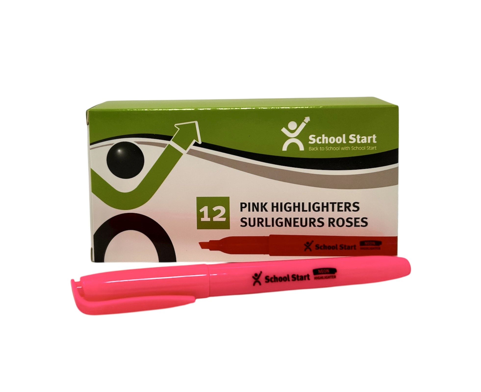 School Start Pocket Highlighter (Pink) - 12 pack image