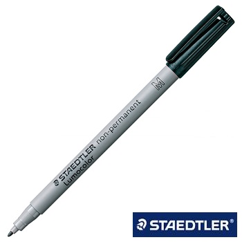 Staedtler Lumocolor Medium Point Non-Permanent Marker (black) image