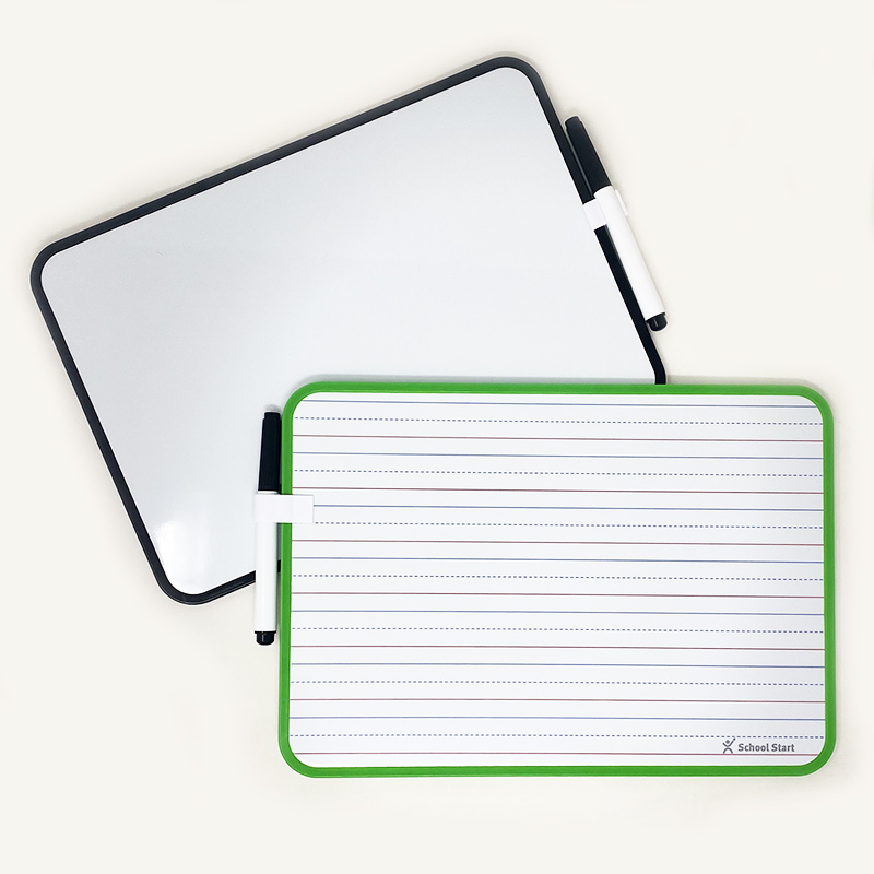 School Start Dry Erase Whiteboard: One Side Plain/One Side Interlined image