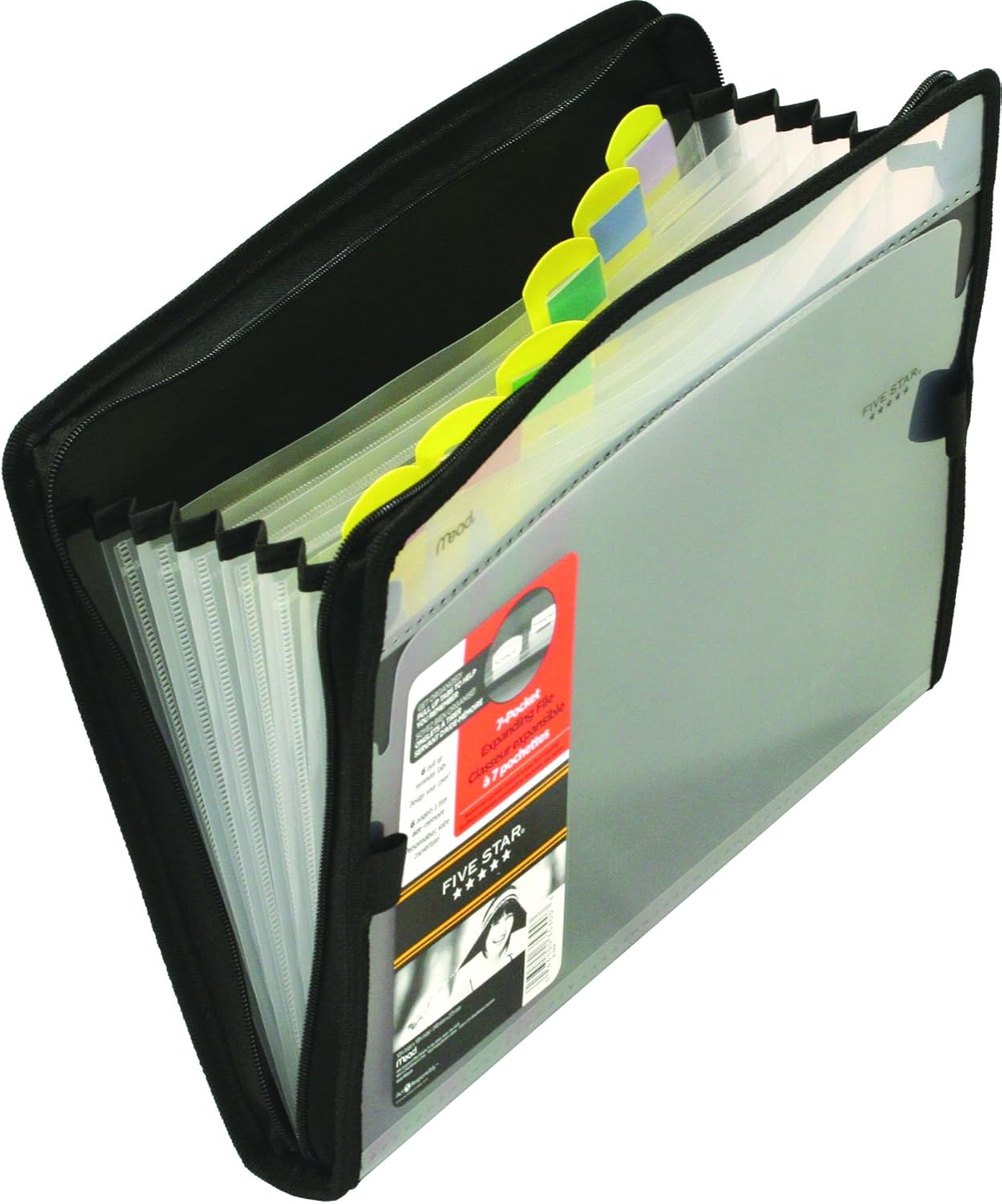 Five Star Zippered File Expanding 7 Pocket (Asst. Colours) image