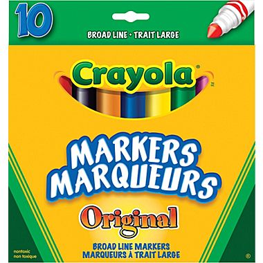 Crayola Original Broad Line Markers (Conical Tip) - 10 pack image